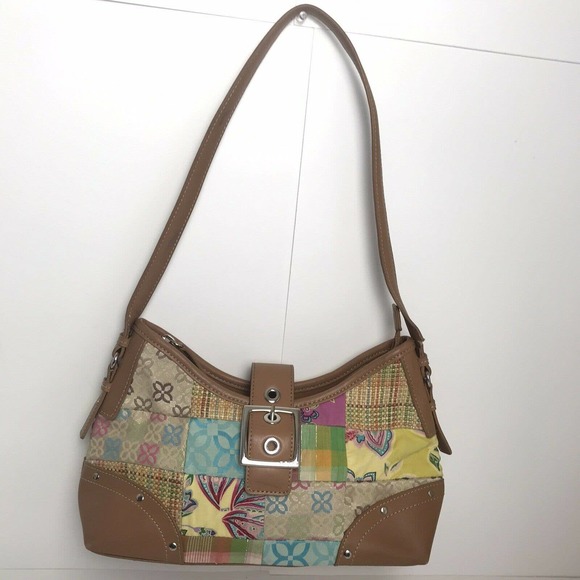 Relic Fabric Patchwork Shoulder Purse - Picture 1 of 8